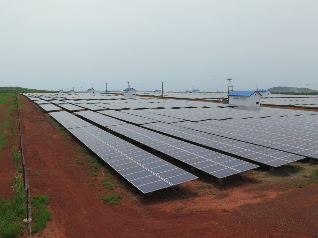 a 20MW solar plant in Ghana. Image credit: Tom Kenning.