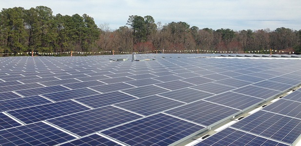 Once completed, the installation will account for 9% of the university’s electric demand. Image: Dominion Energy