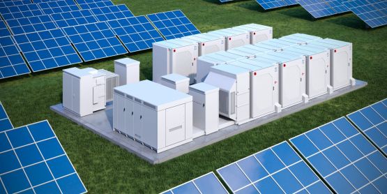 AES-Siemens joint venture company Fluence will provide its Sunstack battery storage systems (pictured) to the project. Image: Fluence.