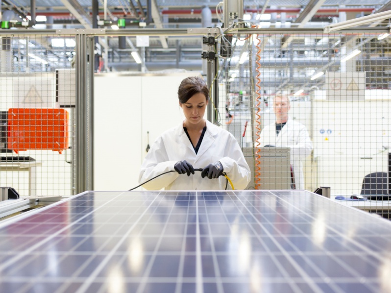 Hanwha’s new multicrystalline PV module prototype achieved an efficiency rating of 19.5%. Image: Hanwha Q Cells