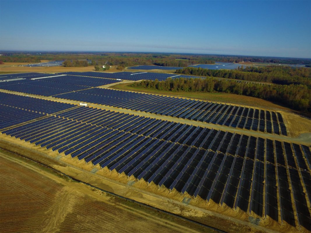 One of Amazon's existing large-scale solar facilities in Virginia. 
