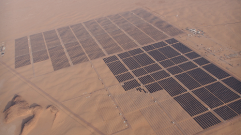 The Quweira Solar Power Plant, in Jordan, a joint venture between Enviromena and Spanish firm TSK. Credit: Enviromena.