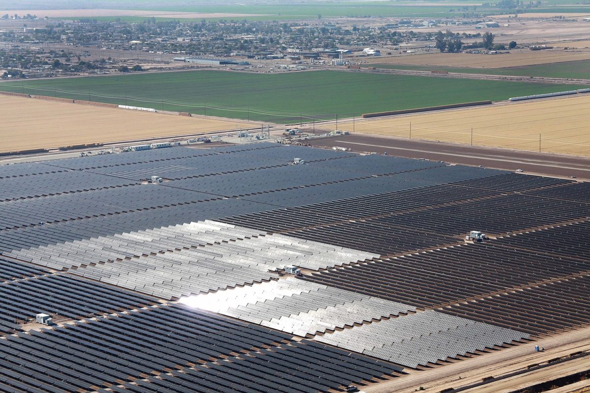 Solar Frontier's Calipatria project in the US. The company says a 150MW module supply deal in the US is a significant step towards its decision to begin manufacturing in the US. Image: Solar Frontier.