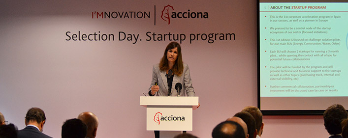 The eight companies, selected out of a field of 100 companies, will have support, mentoring and funding from ACCIONA to pilot test their technologies by utilising them in a real situation in an ACCIONA project. Image: Acciona