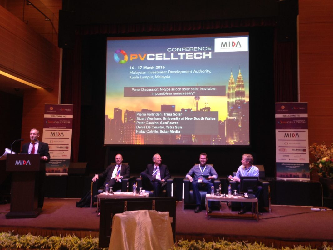 SunPower, TetraSun (First Solar), Trina Solar and UNSW debate the future role of N-type silicon solar cells at PV CellTech 2016.