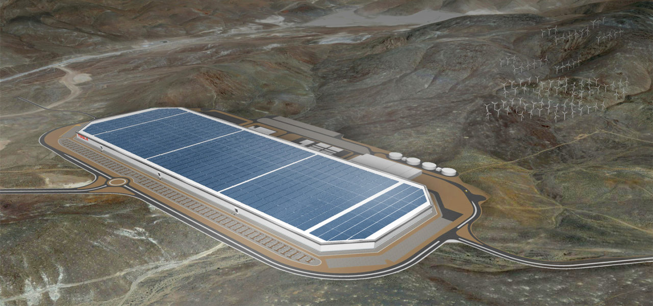 The 1000-acre Tesla Gigafactory in Sparks, Nevada. Source: Tesla