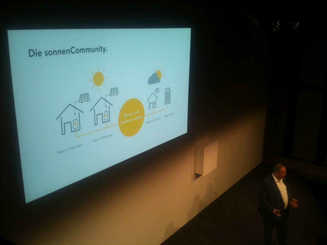 Sonnen launched SonnenCommunity, an aggregated P2P energy trading platform, in November last year. Image: Andy Colthorpe.